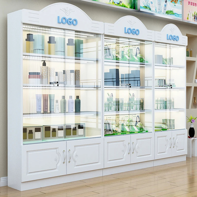 Luxury Skincare Shop - خزائن عرض فاخرة مخصصة للعناية بالبشرة،